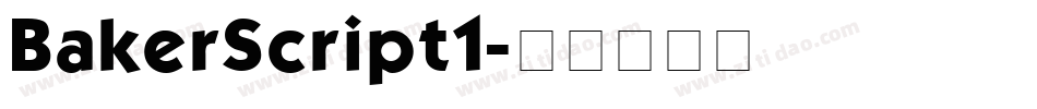 BakerScript1字体转换