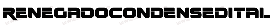 RenegadoCondensedItalic-G2xZ字体转换