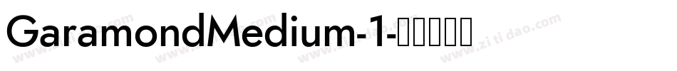 GaramondMedium-1字体转换