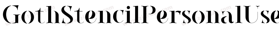 GothStencilPersonalUse-LB3W字体转换