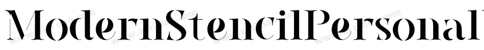 ModernStencilPersonalUse-LLa4字体转换
