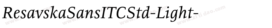 ResavskaSansITCStd-Light字体转换