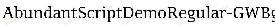 AbundantScriptDemoRegular-GWBg字体转换