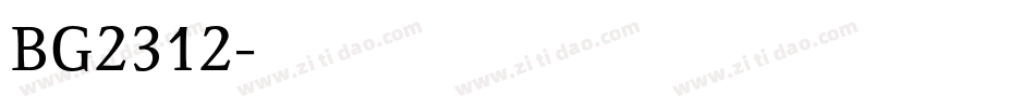 BG2312字体转换