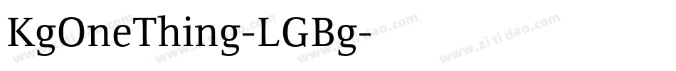 KgOneThing-LGBg字体转换