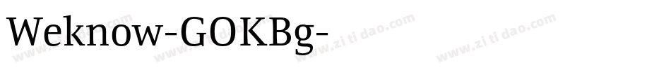 Weknow-GOKBg字体转换