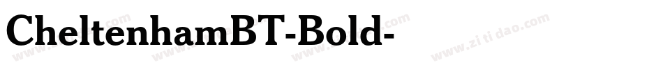 CheltenhamBT-Bold字体转换