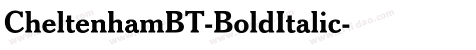CheltenhamBT-BoldItalic字体转换