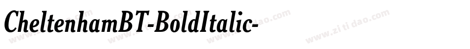 CheltenhamBT-BoldItalic字体转换