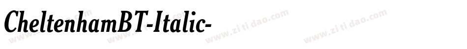 CheltenhamBT-Italic字体转换