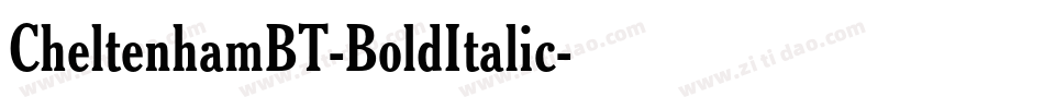 CheltenhamBT-BoldItalic字体转换