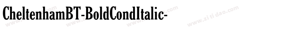 CheltenhamBT-BoldCondItalic字体转换