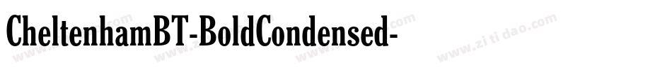 CheltenhamBT-BoldCondensed字体转换