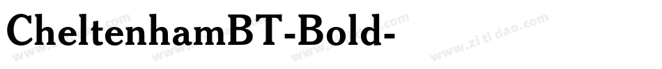 CheltenhamBT-Bold字体转换