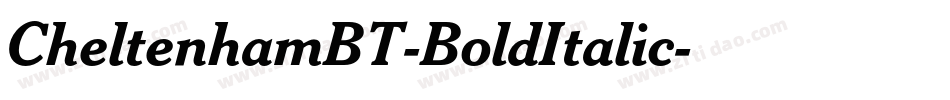 CheltenhamBT-BoldItalic字体转换