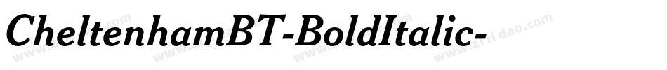 CheltenhamBT-BoldItalic字体转换