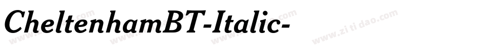 CheltenhamBT-Italic字体转换