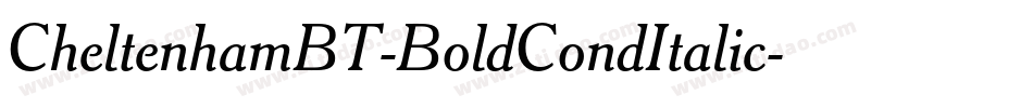 CheltenhamBT-BoldCondItalic字体转换