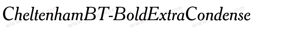 CheltenhamBT-BoldExtraCondensed字体转换