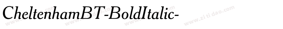 CheltenhamBT-BoldItalic字体转换