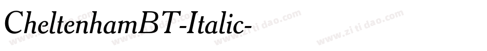 CheltenhamBT-Italic字体转换