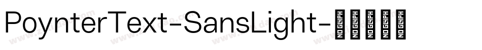 PoynterText-SansLight字体转换
