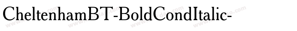 CheltenhamBT-BoldCondItalic字体转换
