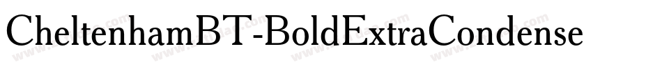 CheltenhamBT-BoldExtraCondensed字体转换