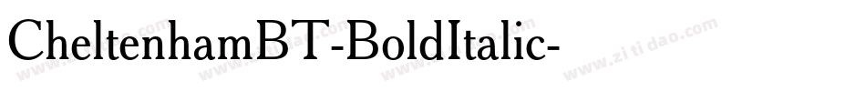 CheltenhamBT-BoldItalic字体转换