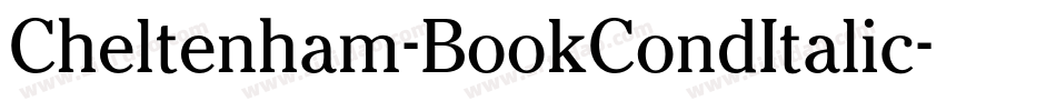 Cheltenham-BookCondItalic字体转换