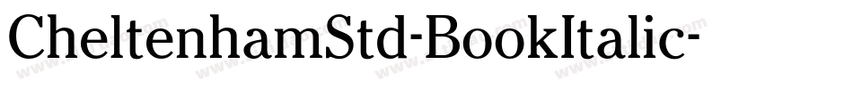 CheltenhamStd-BookItalic字体转换