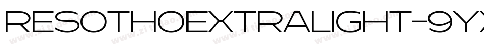 ResothoExtralight-9YXJK字体转换