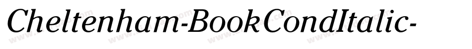 Cheltenham-BookCondItalic字体转换