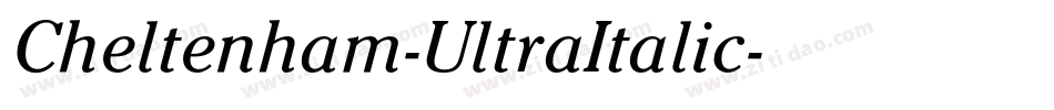 Cheltenham-UltraItalic字体转换
