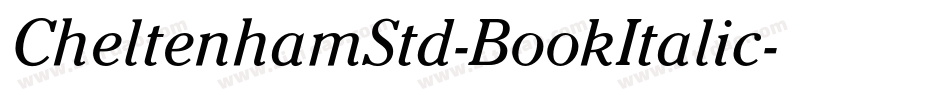CheltenhamStd-BookItalic字体转换