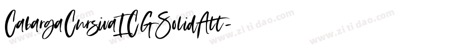 CabargaCursivaICGSolidAlt字体转换