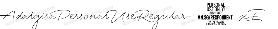 AdalgisaPersonalUseRegular-2xE8字体转换