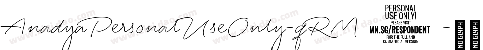 AnadyaPersonalUseOnly-qRM0字体转换