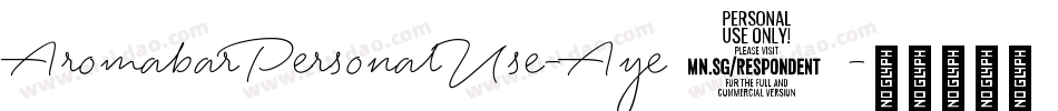 AromabarPersonalUse-Aye6字体转换
