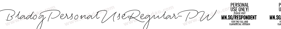 BladogPersonalUseRegular-PW77字体转换