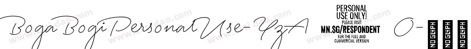 BogaBogiPersonalUse-YzA0O字体转换