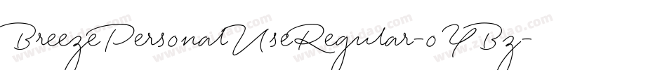 BreezePersonalUseRegular-oYBz字体转换