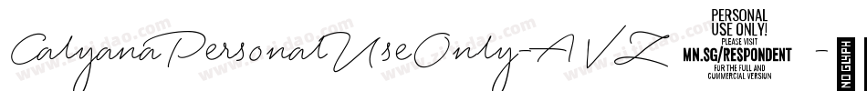 CalyanaPersonalUseOnly-AVZ7字体转换