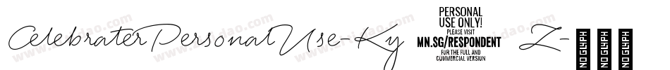 CelebraterPersonalUse-Ky0Z字体转换