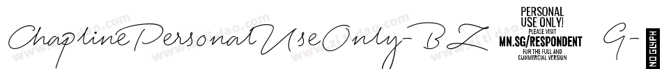 ChaplinePersonalUseOnly-BZ2G字体转换