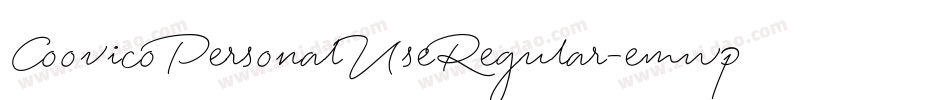 CoovicoPersonalUseRegular-emwp字体转换