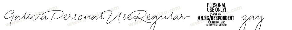 GaliciaPersonalUseRegular-3zayp字体转换