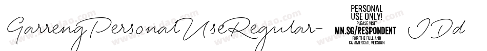 GarrengPersonalUseRegular-0JDd字体转换 GarrengPersonalUseRegular-0JDd字体转换