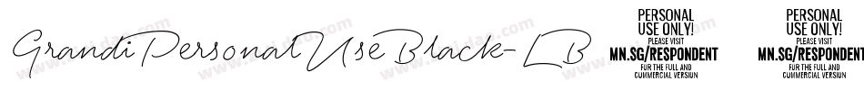 GrandiPersonalUseBlack-LB53字体转换 GrandiPersonalUseBlack-LB53字体转换