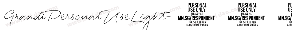 GrandiPersonalUseLight-4164字体转换 GrandiPersonalUseLight-4164字体转换